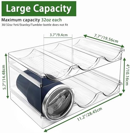 Spaclear 2 Pack Water Bottle Organizer, Stackable Water Bottle Holder - Image 2