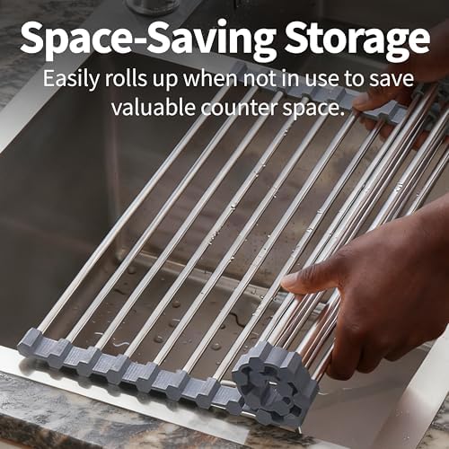 Roll Up Dish Drying Rack for Over Sink - Image 4