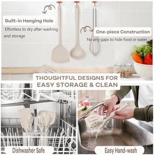 TeamFar Silicone Cooking Utensils - Image 4