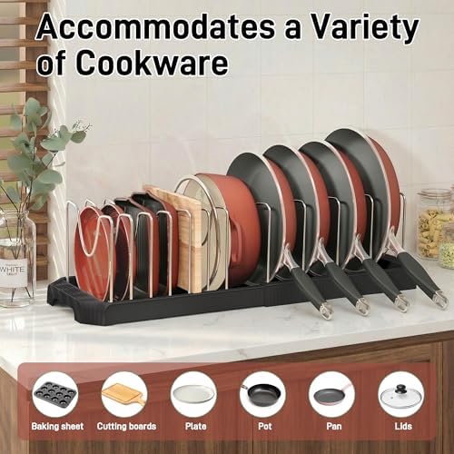 Expandable Pan Organizers Inside Cabinet - Image 4