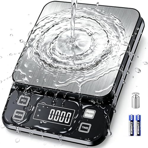 IPX7 Waterproof Food Scale 0.01oz/0.1g Precision Kitchen Scale Precisely by Anelueeoo