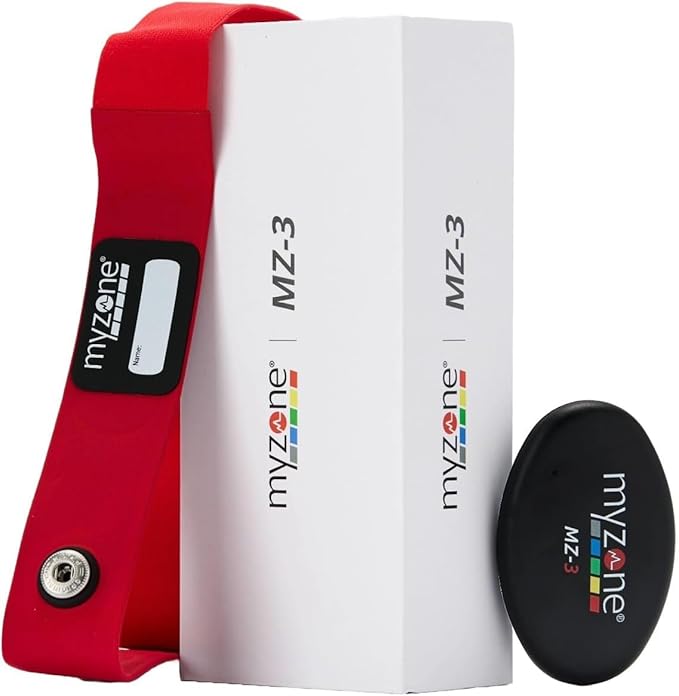 MYZONE MZ-3 Physical Activity Chest Strap Heart Rate Monitor - Fitness & Activity Tracker
