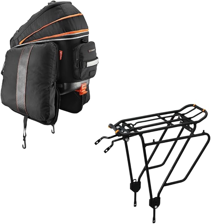 Ibera PakRak Touring Bicycle Seatpost/Disc/Non/Disc Rack and Quick Release Bag