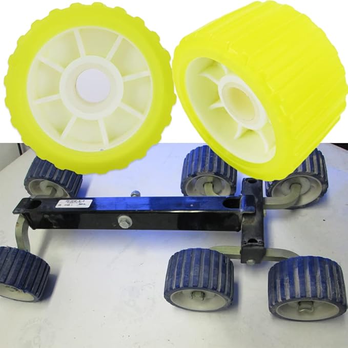 3 Inch Width x 5 Inch OD Ribbed Wobble Roller Kit/Poly Ribbed Wobble Roller