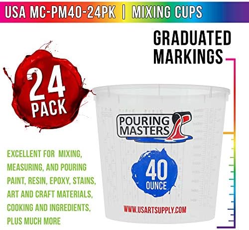 Pouring Masters 40 Ounce Graduated Plastic Mixing Cups - Image 2