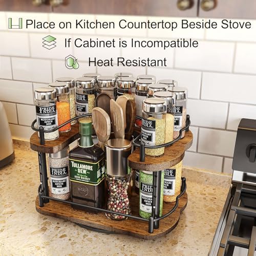 SNTD Lazy Susan Spice Rack Organizer - Image 3