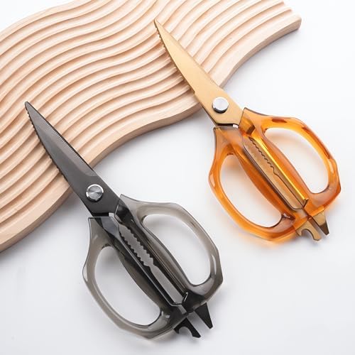 Jasni Transparent Handle Stainless Steel Sharp Powerful Kitchen Scissors - Image 6