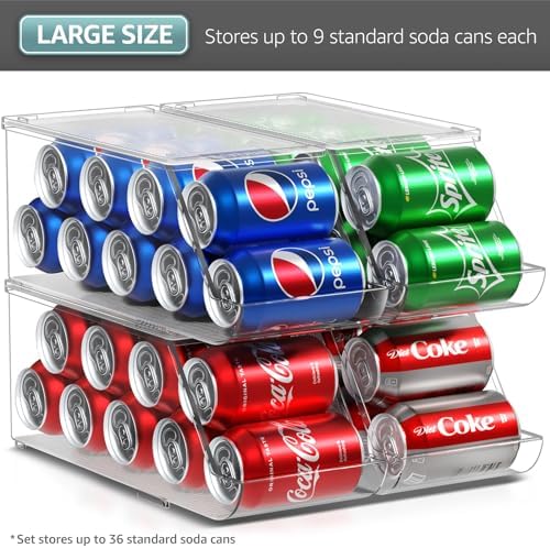 Sorbus Soda Can Organizer for Fridge & Freezer, Stackable - Image 3