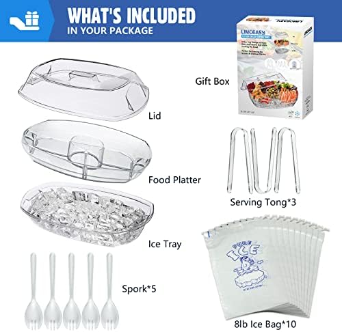 LIMOEASY Chilled Serving Tray, Ice Serving Bowl - Image 2