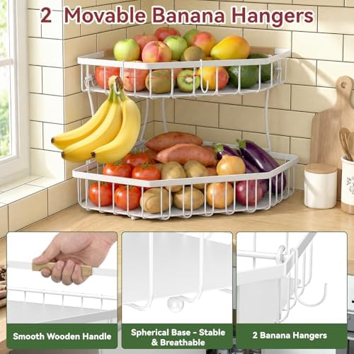 2 Tier Fruit Basket for Kitchen Counter - Image 4