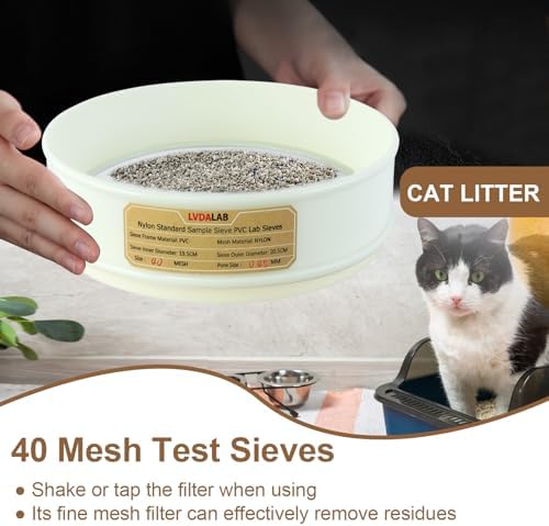 7.9" PVC Lab Sieve, Nylon Mesh, 40 Mesh Screen Sifter - Image 5