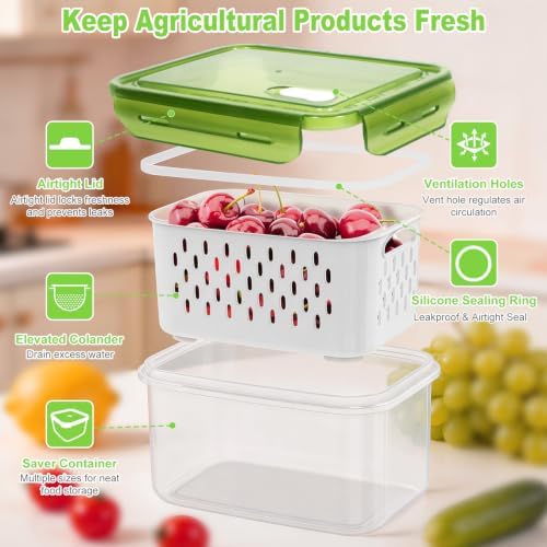 4Pack Fruit Storage Container for Fridge - Image 2