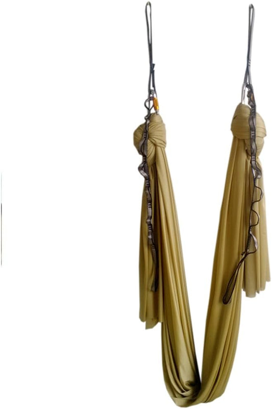 Aerial Yoga Hammock 5.5 Yards Yoga Swing Pilates Silk Home Gym Fitness Include hardware,Daisy Chain, Pose Guide