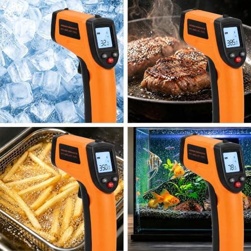 Infrared Thermometer Gun, ‑58℉‑712℉ Non‑Contact Laser Surface Temp Gun - Image 3