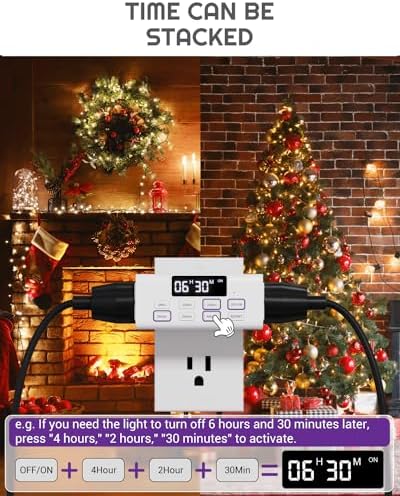 Indoor Countdown Timer Outlet, NEARPOW Auto Shut Off Timers - Image 2