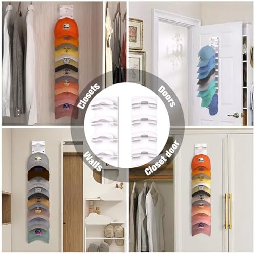 Hat Organizer for Baseball Caps 2Pack, Hat Rack for Wall - Image 5
