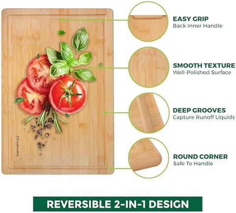 Bamboo Cutting Boards for Kitchen - Image 6