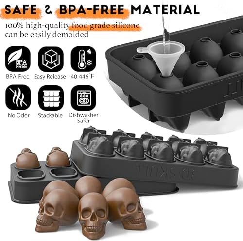 LUSHYUM Skull Ice Cube Mold Tray - Image 2