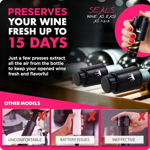 VINABON Vacuum Wine Stopper Set - Image 3