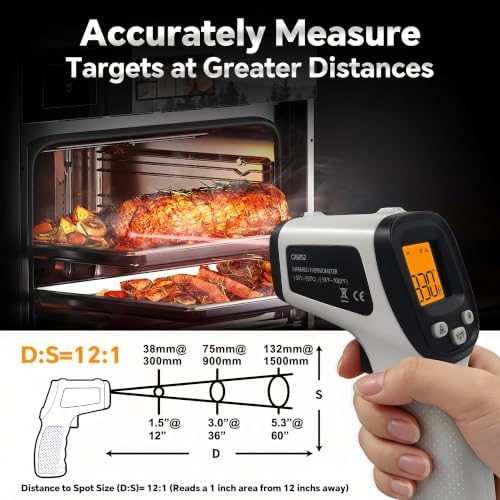 Infrared Thermometer Gun, ‑58℉‑712℉ Non‑Contact Laser Surface Temp Gun - Image 4