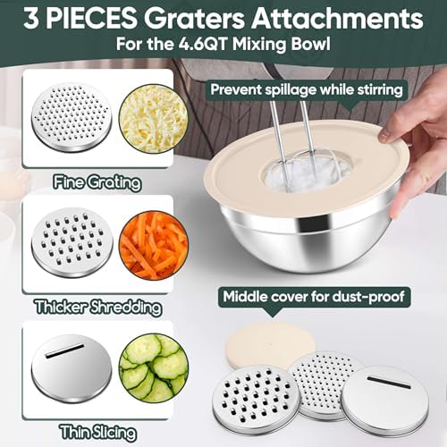 Herogo 5-Piece Nesting Mixing Bowls - Image 6
