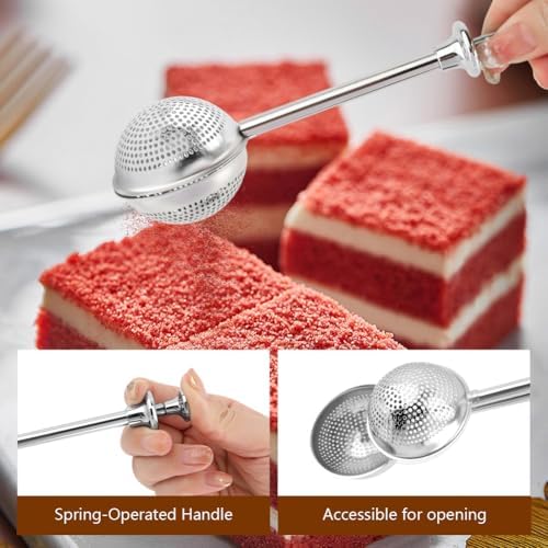 2pcs Flour Duster, 304 Stainless Steel Sugar Shaker Duster - Image 2