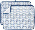 FRESHMINT Dish Drying Mats 2 Pack, Morrocan Tile by FRESHMINT