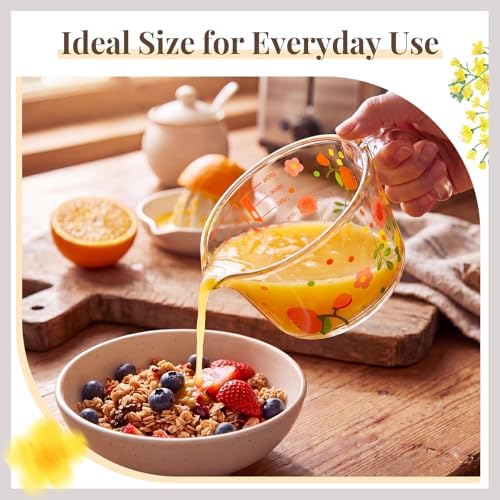 17 oz Flower Glass Measuring Cup - Image 2
