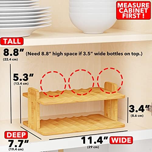 SpaceAid Bamboo Water Bottle Organizer - Image 3