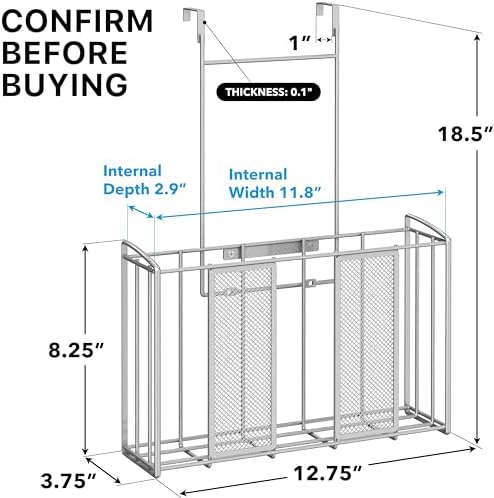 Simple Houseware Over Cabinet Door Mesh Organizer - Image 2