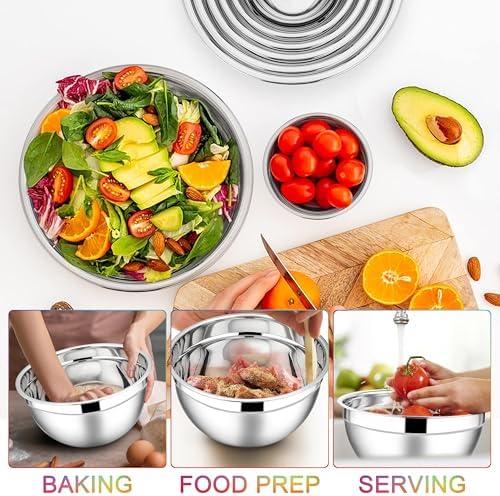 E-far Stainless Steel Mixing Bowls - Image 2