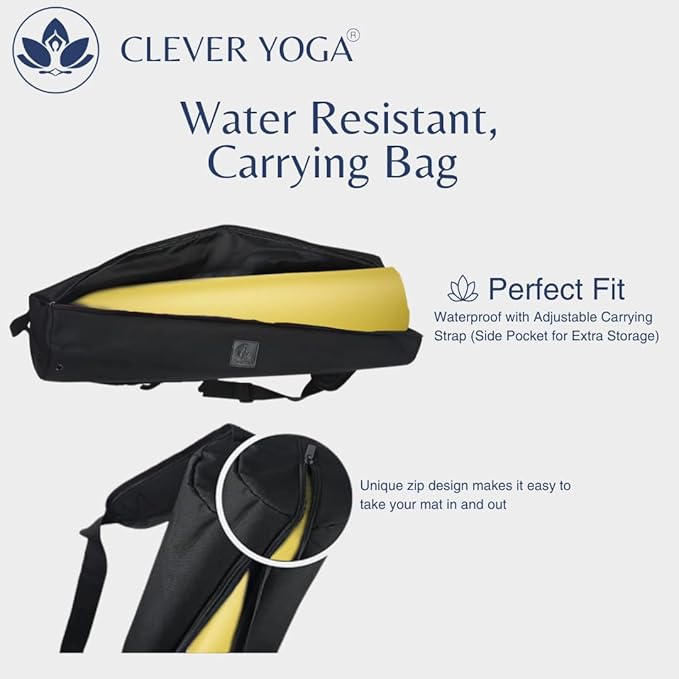 Clever Yoga Liquid Balance Thick Yoga Mat - Pro Exercise Yoga Mat with Non-Slip Surface for Home Gym, Earth-Friendly & Recyclable Pilates and Workout Pad Women & Men, 4.5 mm