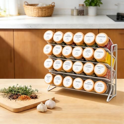 Spice Rack Organizer with Spice Jars & Labels - Image 4