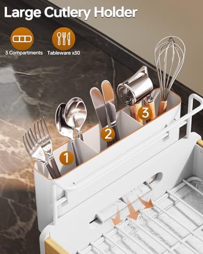 Urackify Bamboo Dish Drying Rack - Image 5