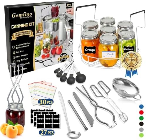 Canning Supplies Starter Kit, Canning Kit Set by Gemfino