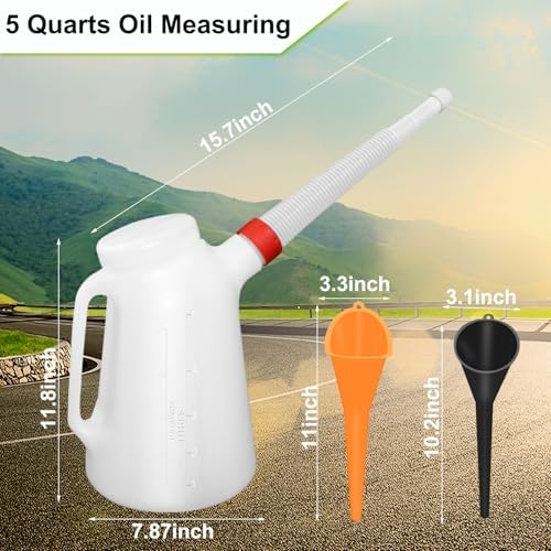 Oil Measuring Container Automotive Motor Oil Dispenser Motor Oil Container - Image 3