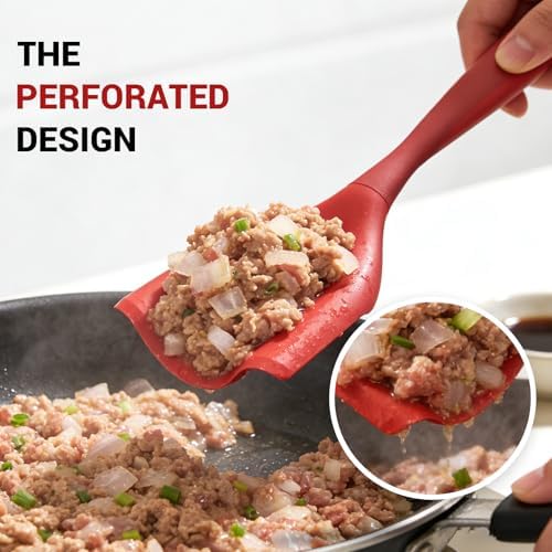 2Pack Meat Chopper Mincing Spatula, Silicone Grinder - Image 4