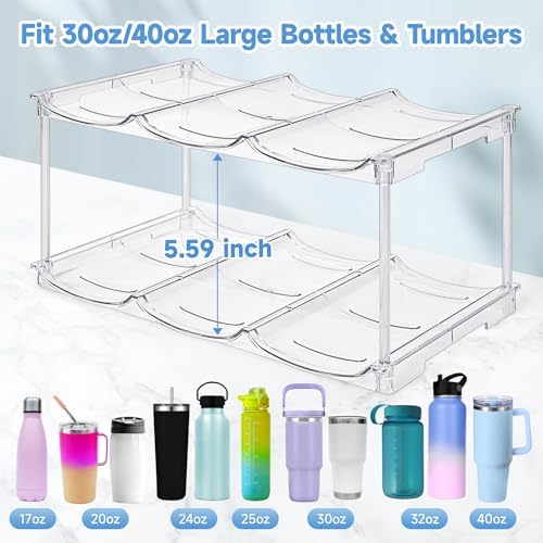 spospo Stackable Water Bottle Organizer - Image 2
