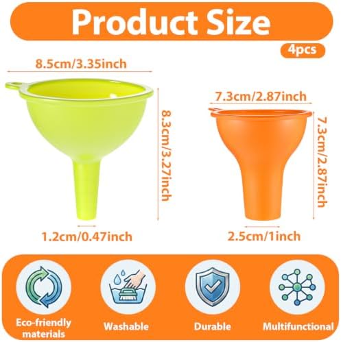 Kitchen Funnels, Mabor 4 Pack Funnels - Image 2