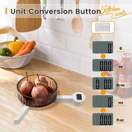 Folding Food Scale, Digital Kitchen Scale, Highly Accurate Compact Small Scale - Image 2