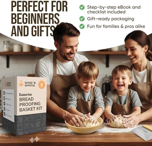 Banneton Bread Proofing Basket Set, 2 x Round 9 Inch Bread Proofing Baskets - Image 7