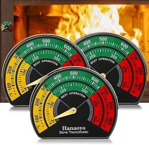 Magnetic Wood Stove Thermometer by Hanaoyo