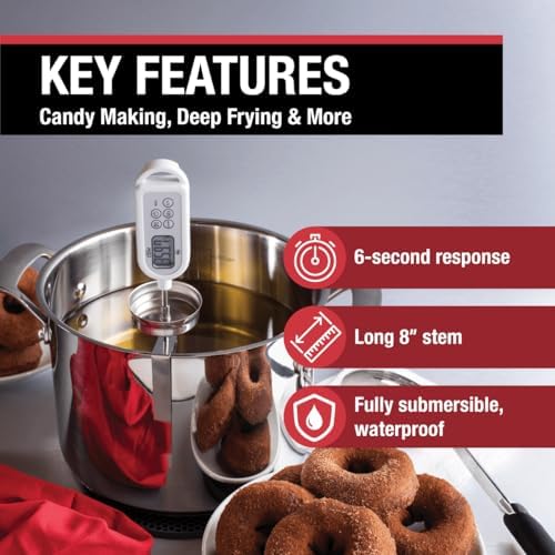 CDN Waterproof Thermometer | Long 8” Stem | NSF Certified | Quick 6-Second Read - Image 4
