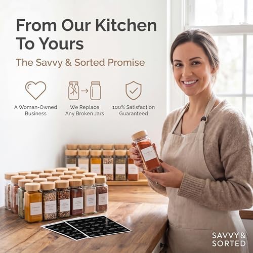 SAVVY & SORTED Glass Spice Jars - Image 6
