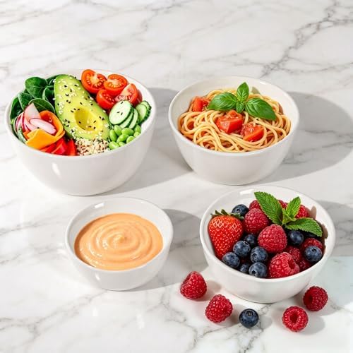 4-Piece Classic Plastic Prep Bowls - Image 5
