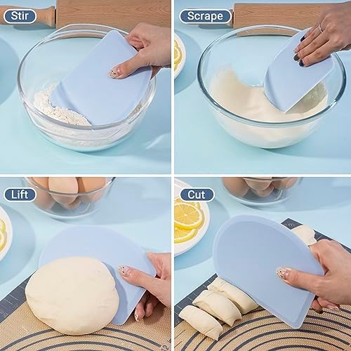 Silicone Dough Scraper with Metal Core Flexible Bowl Scraper Bread Baking - Image 5
