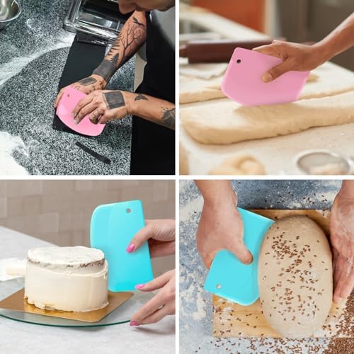 Bowl Scraper Spatula Multipurpose dough Scraper 2PCS, Flexible Plastic Kitchen - Image 5