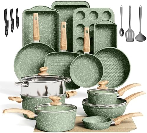 DishDelight Pots and Pans Set Non Stick, Induction Kitchen Cookware Sets by DishDelight