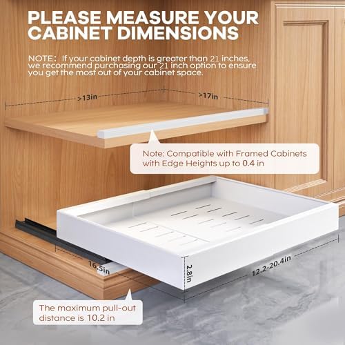 Seinloes 2 Pack Expandable Pull Out Cabinet Organizer 16.5"Deep - Image 4