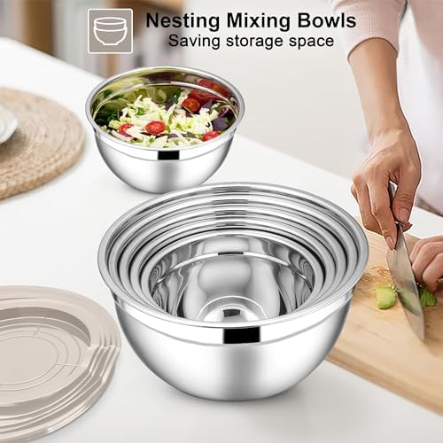 E-far Stainless Steel Mixing Bowls - Image 4